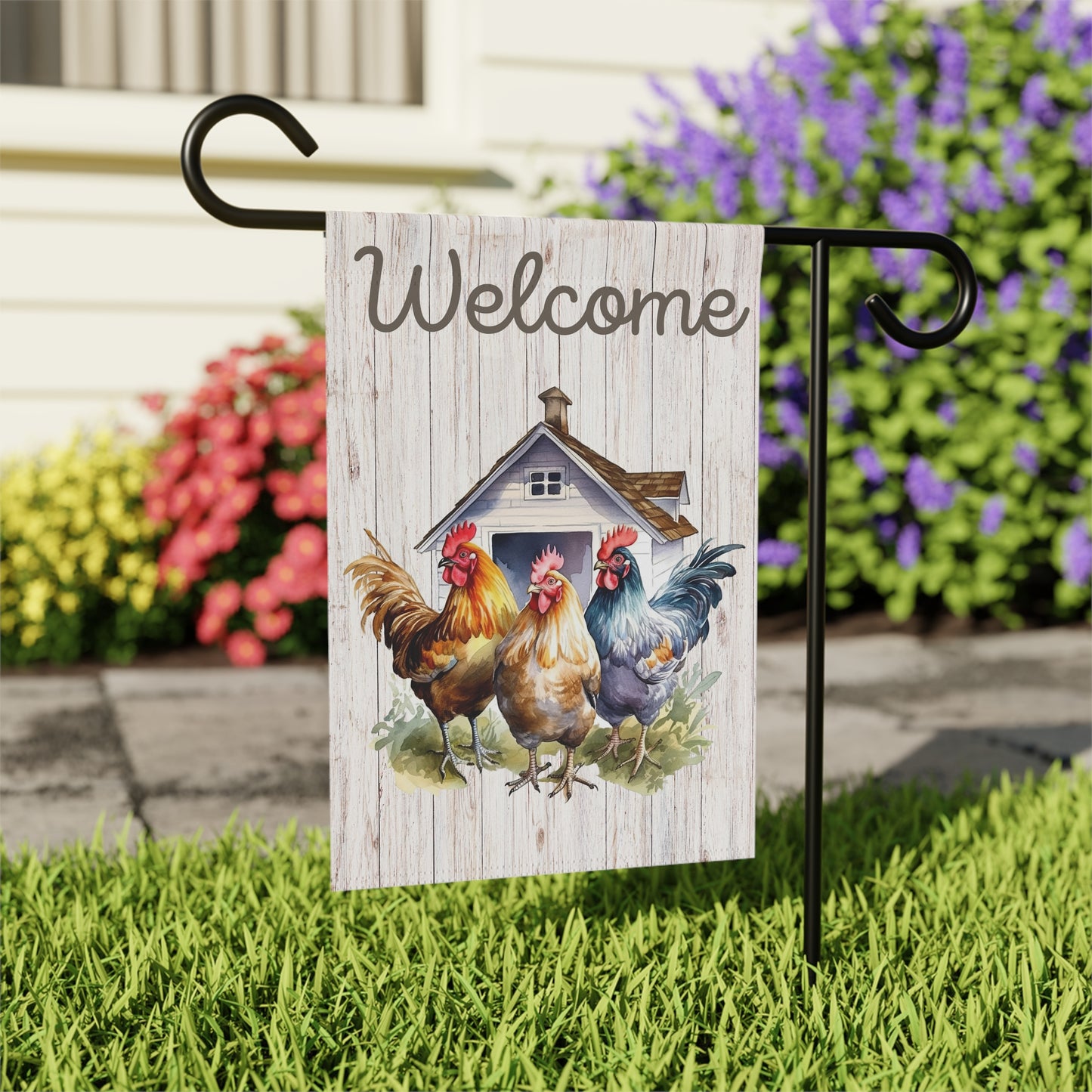 Charming Farmhouse Welcome Garden Banner