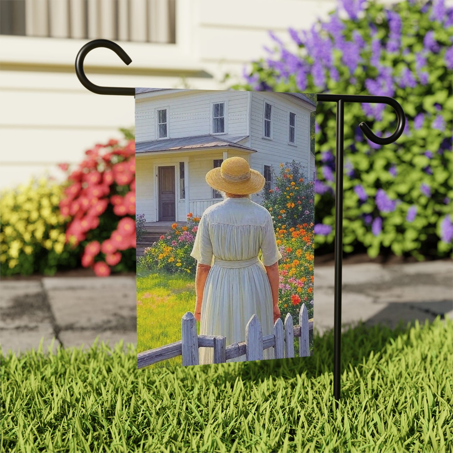 Garden Sign Banner: Vintage Floral Decor