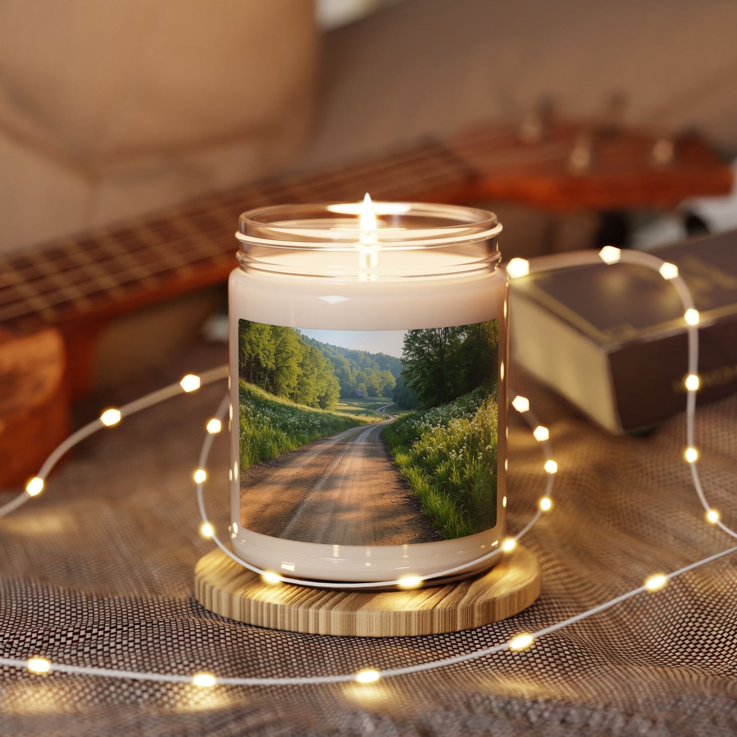 "Flower Cabin Road" Scented Soy Candle, 9oz
