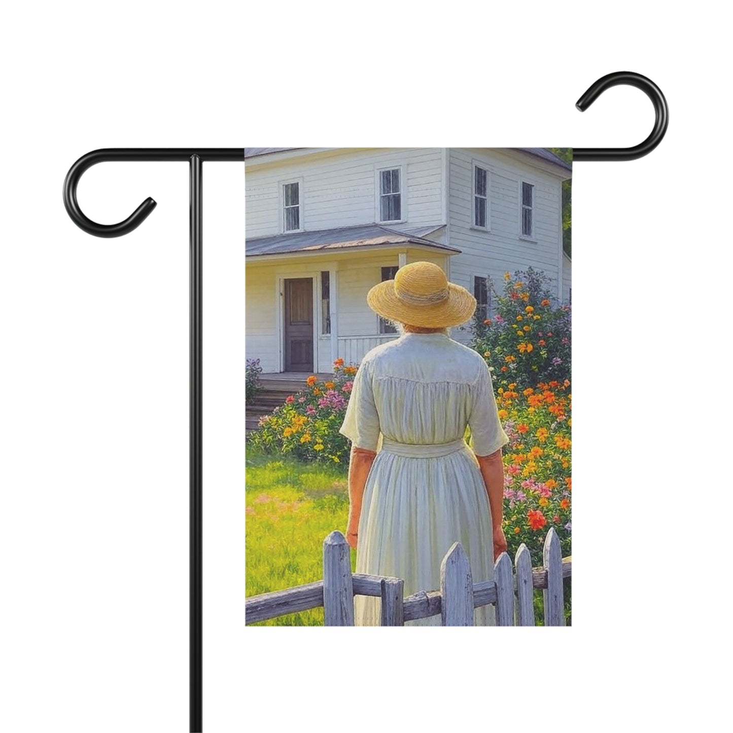 Garden Sign Banner: Vintage Floral Decor