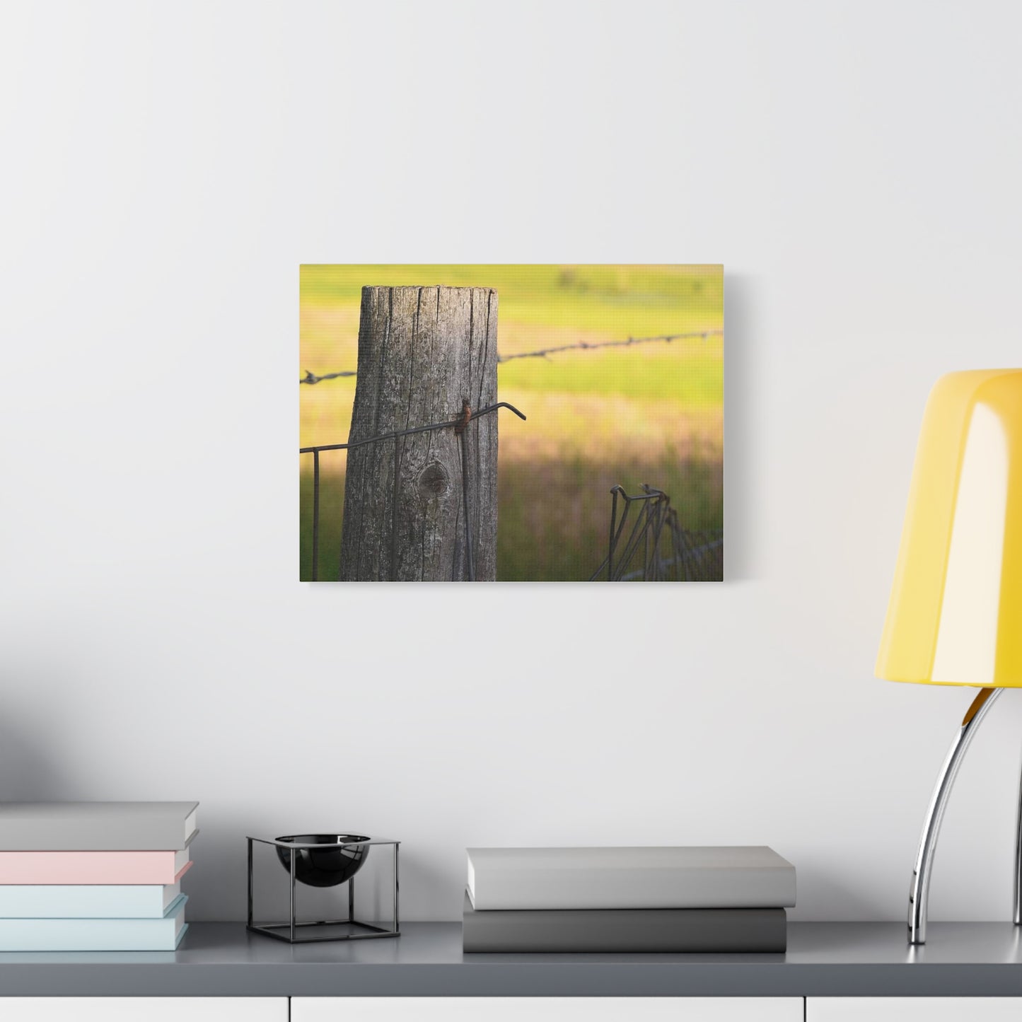 "Broken" Rustic Barbed Wire Canvas Art - Nature Wall Decor
