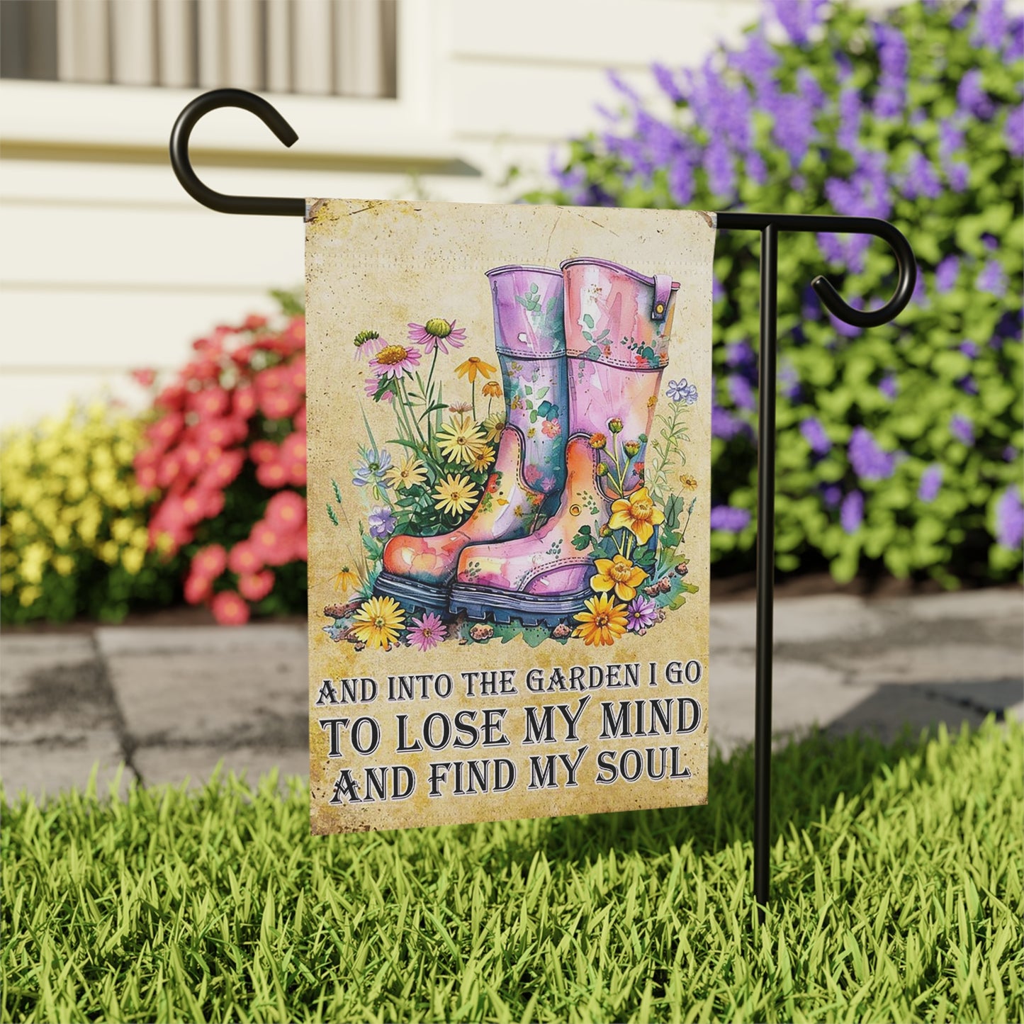 Garden & House Decorative Banner - "Lose My Mind & Find My Soul"