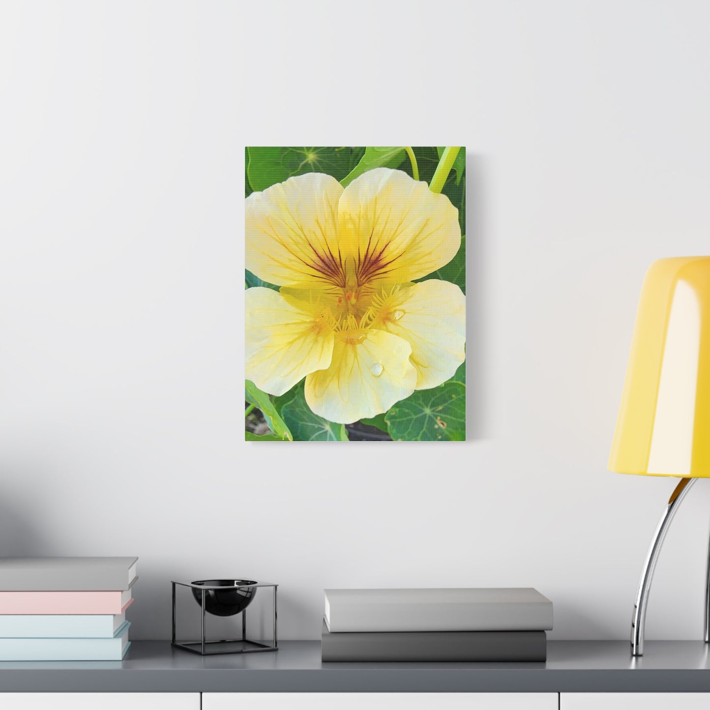 "Butterscotch Nasturtium" Floral Wall Art Canvas