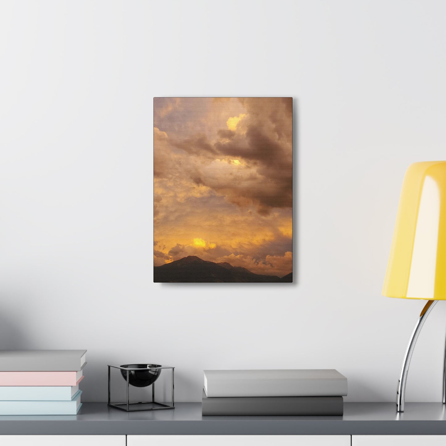 "Peachy Skies" (Vertical) Canvas Gallery Wrap