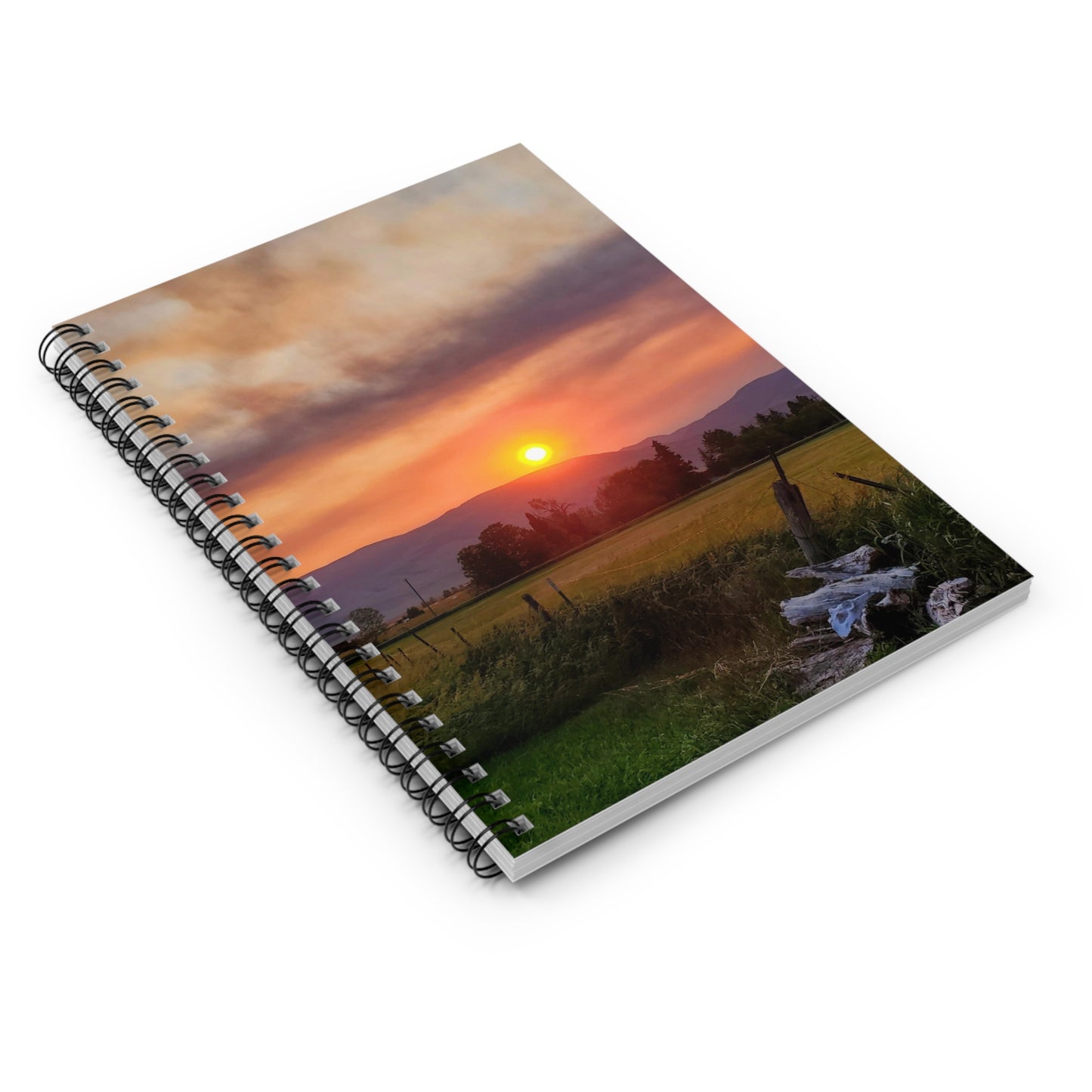 "Country Evening Sun" Spiral Notebook - Ruled Line