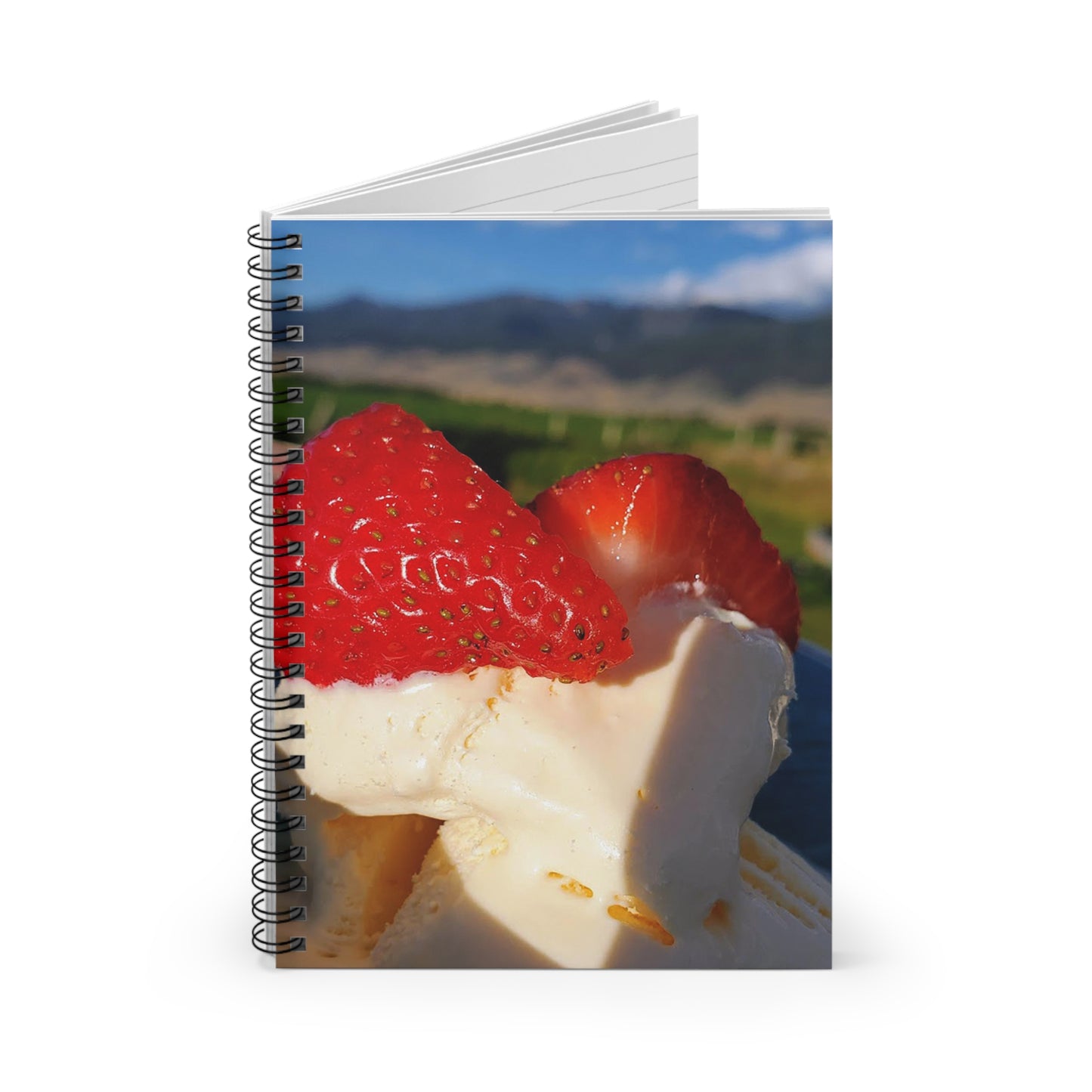 "Ice-cream & Strawberries" Spiral Notebook - Ruled Line