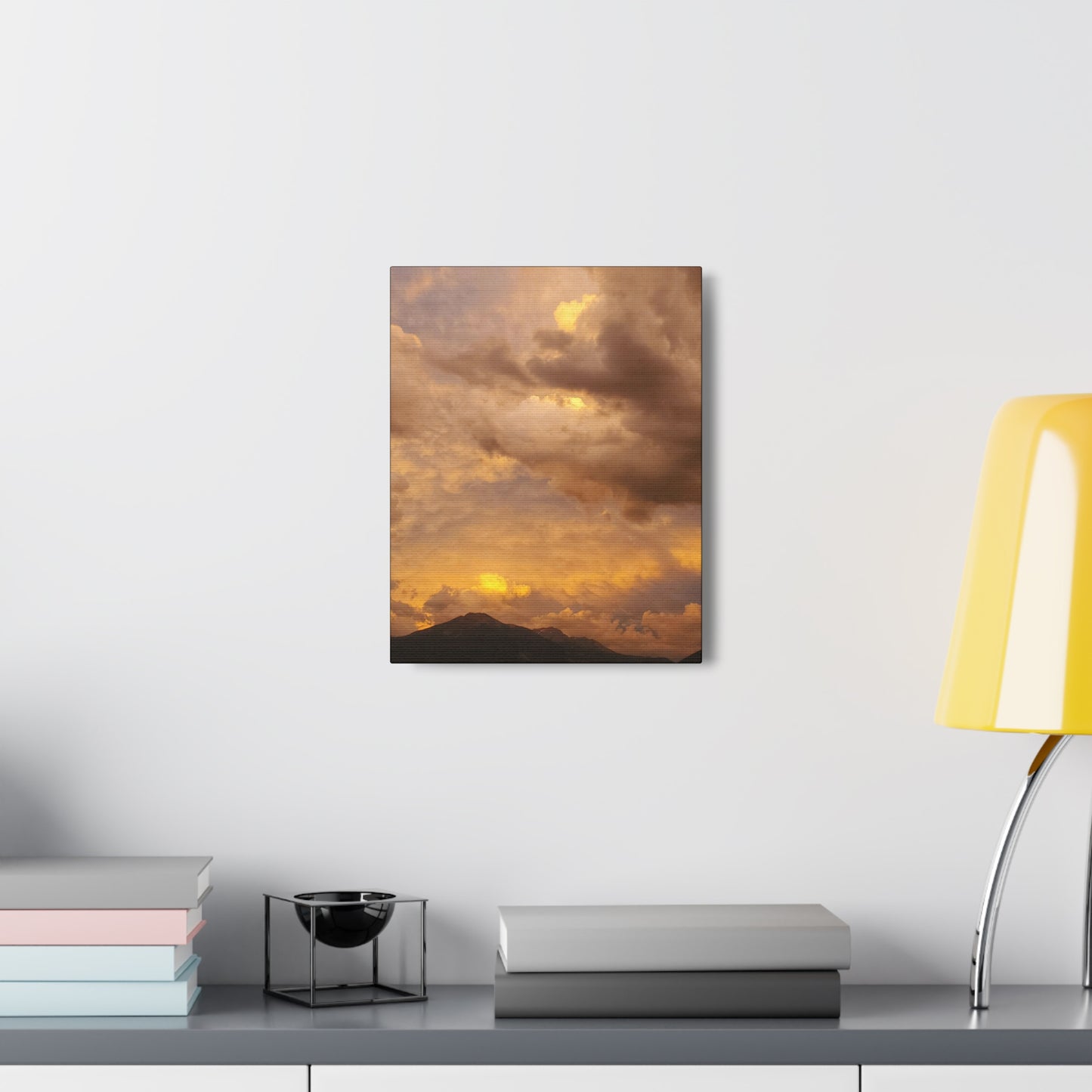 "Peachy Skies" (Vertical) Canvas Gallery Wrap