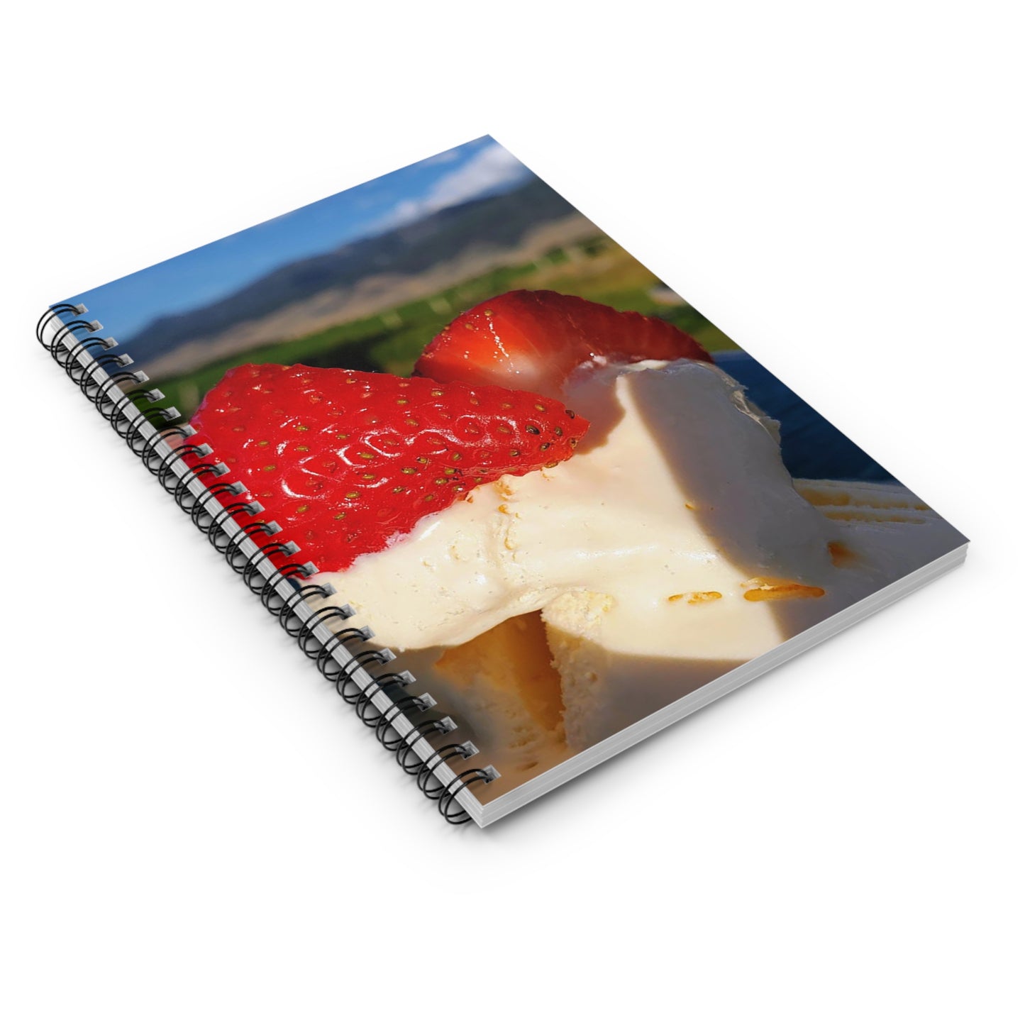 "Ice-cream & Strawberries" Spiral Notebook - Ruled Line