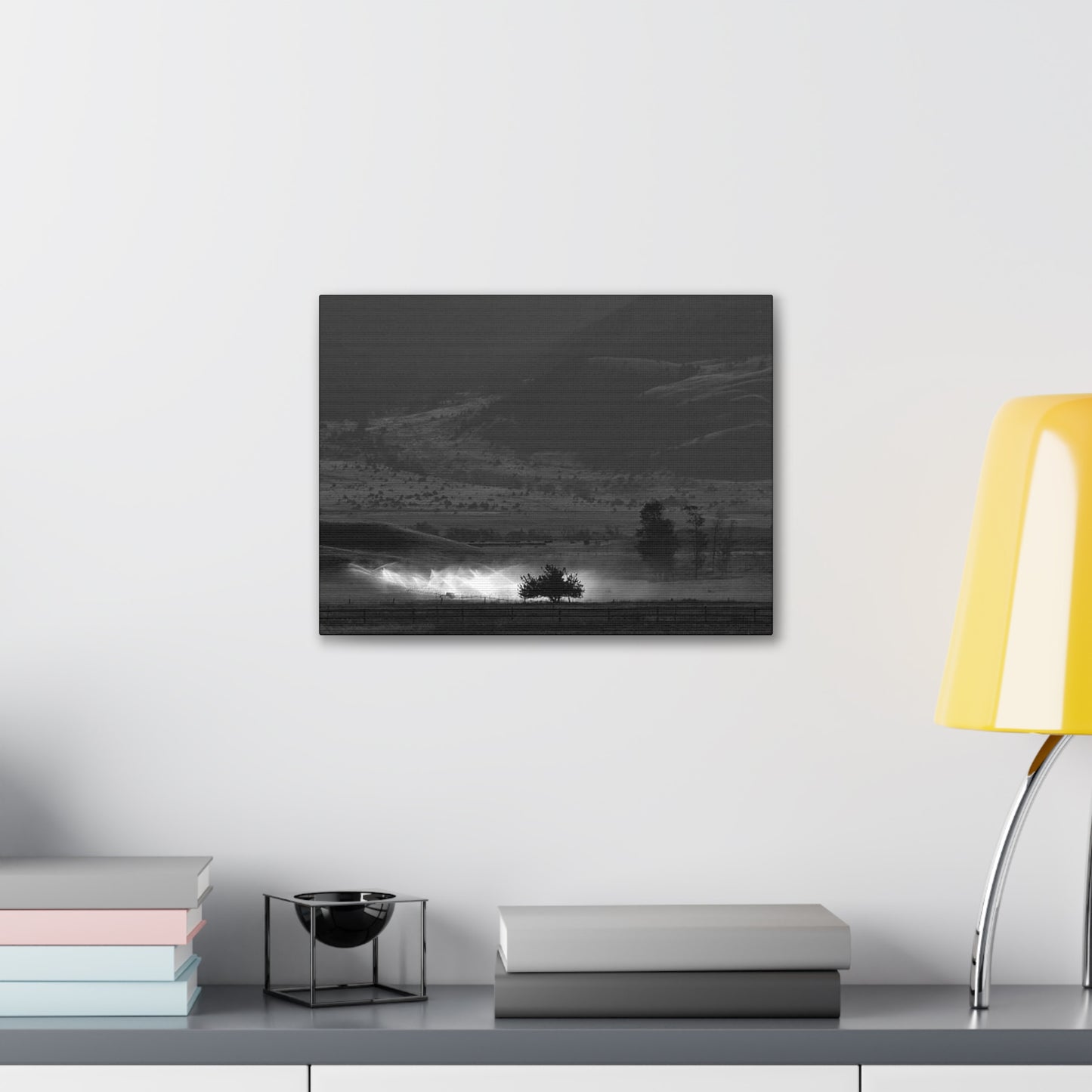 "Moonlit Sprinklers" Canvas Gallery Wrap