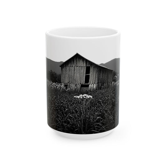 "B&W Barn" Ceramic Mug, (11oz, 15oz)