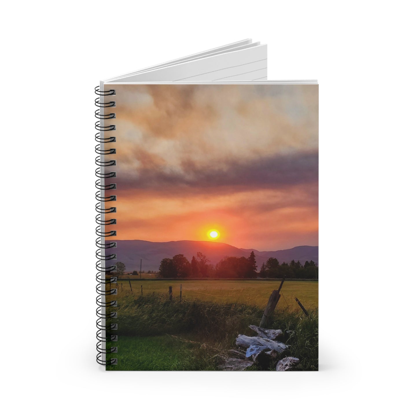 "Country Evening Sun" Spiral Notebook - Ruled Line