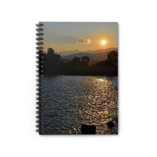 "Yellowstone River Sunset" Spiral Notebook - Ruled Line