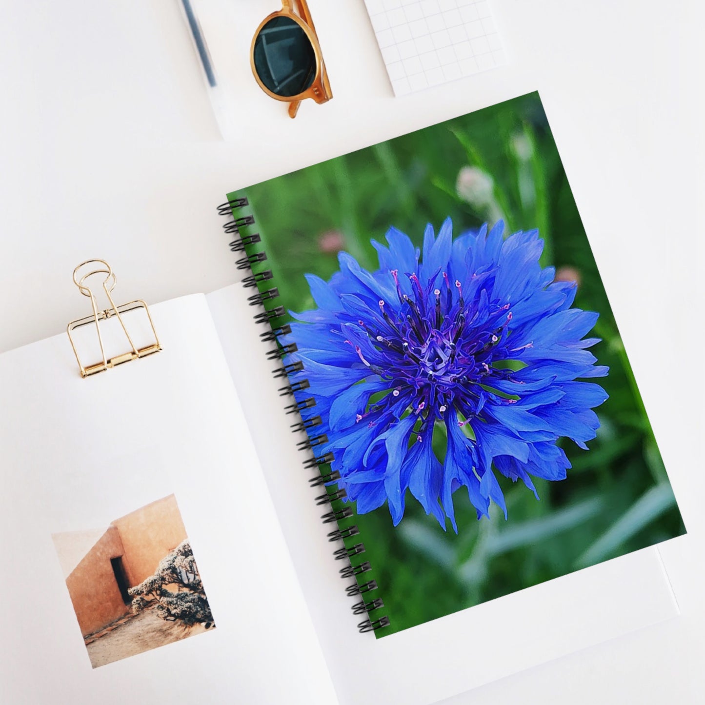 "Bachelor's Button" Spiral Notebook - Ruled Line