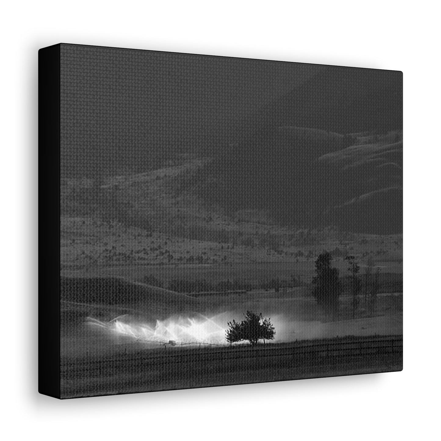 "Moonlit Sprinklers" Canvas Gallery Wrap