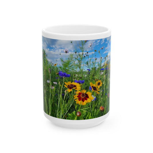 "Wildflowers" Ceramic Mug, (11oz, 15oz)