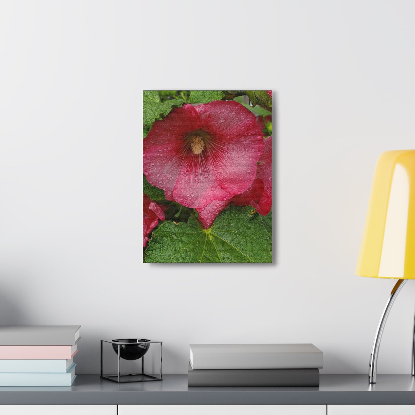 "Red Hollyhock" Canvas Gallery Wrap