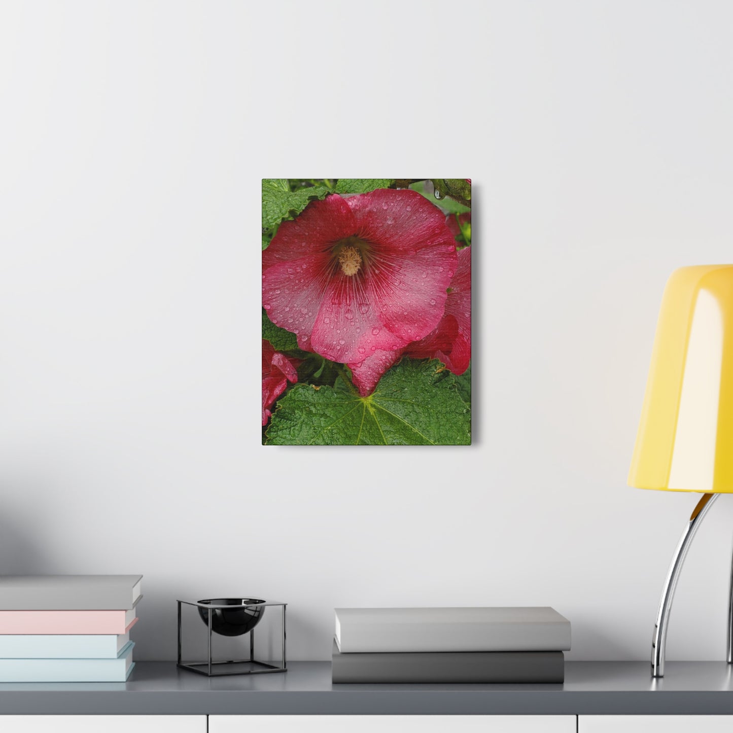 "Red Hollyhock" Canvas Gallery Wrap