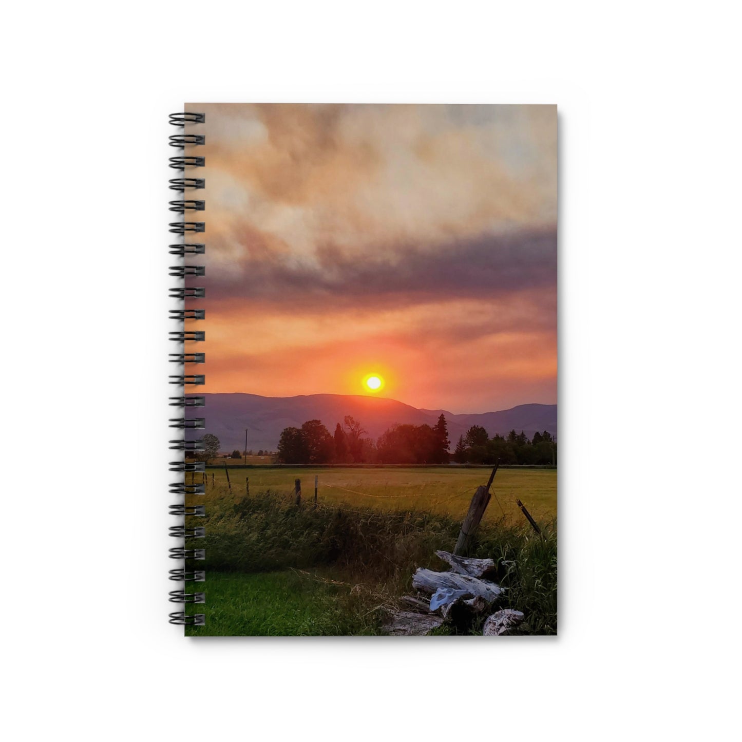 "Country Evening Sun" Spiral Notebook - Ruled Line